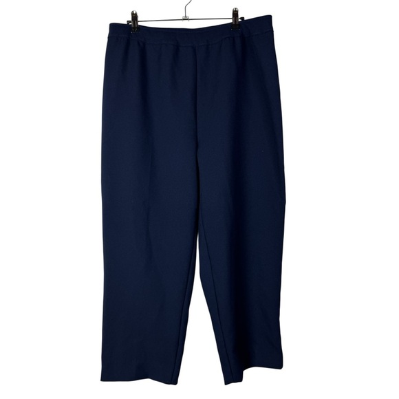 Bend Over Petite Navy Blue Crop Pull On Dress Pants 16P - Picture 1 of 4